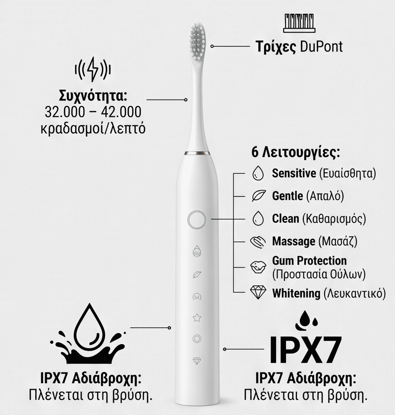 Εξυπνη ηλεκτρική οδοντόβουρτσα oblo Sonic X-2 - Εικόνα 4
