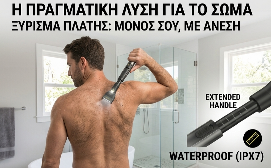 Αδιάβροχη Ξυριστική μηχανή Τηλεσκοπική για γένια πλάτη και σώμα - Εικόνα 4