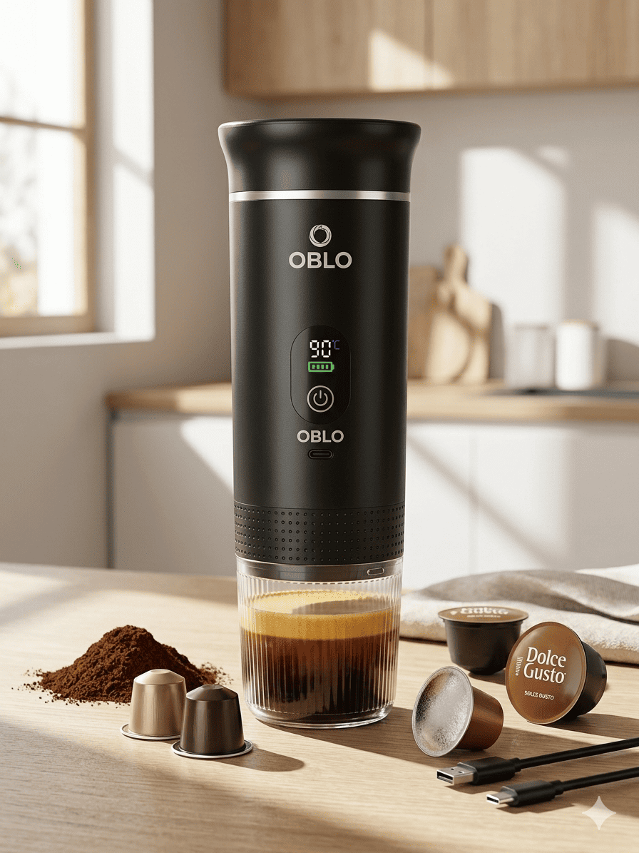 3 σε 1 Φορητή Μηχανή Espresso USB-C Συμβατή με Nespresso, Dolce Gusto & Αλεσμένο Καφέ Αυτοθερμαινόμενη 90°C - Εικόνα 6