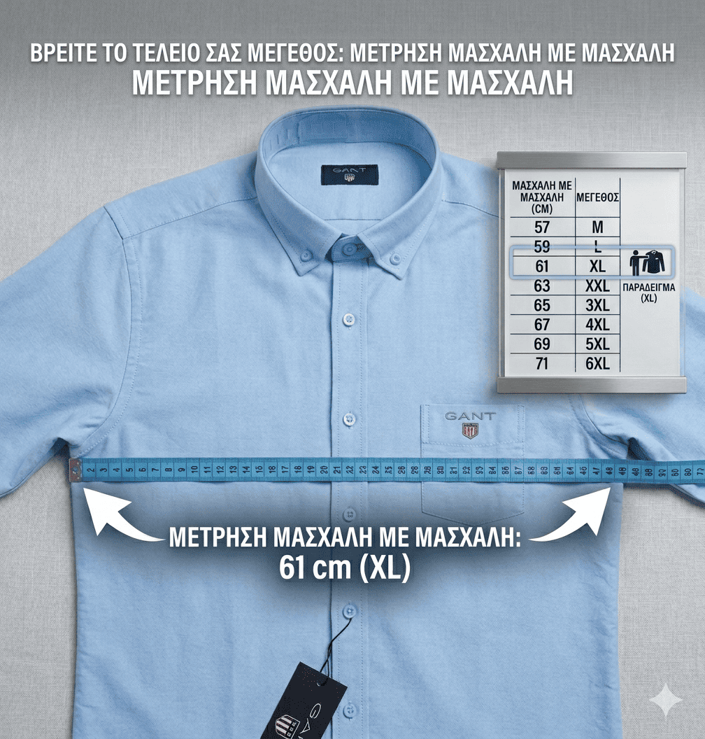 Ανδρικό Πουκάμισο GANT Oxford Button-Down – Κλασική Γραμμή, Μακρυμάνικο - Εικόνα 3