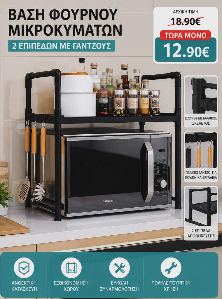Βάση Μικροκυμάτων & Ραφιέρα Πλυντηρίου (Μεμονωμένα ή Σετ) - Εικόνα 4