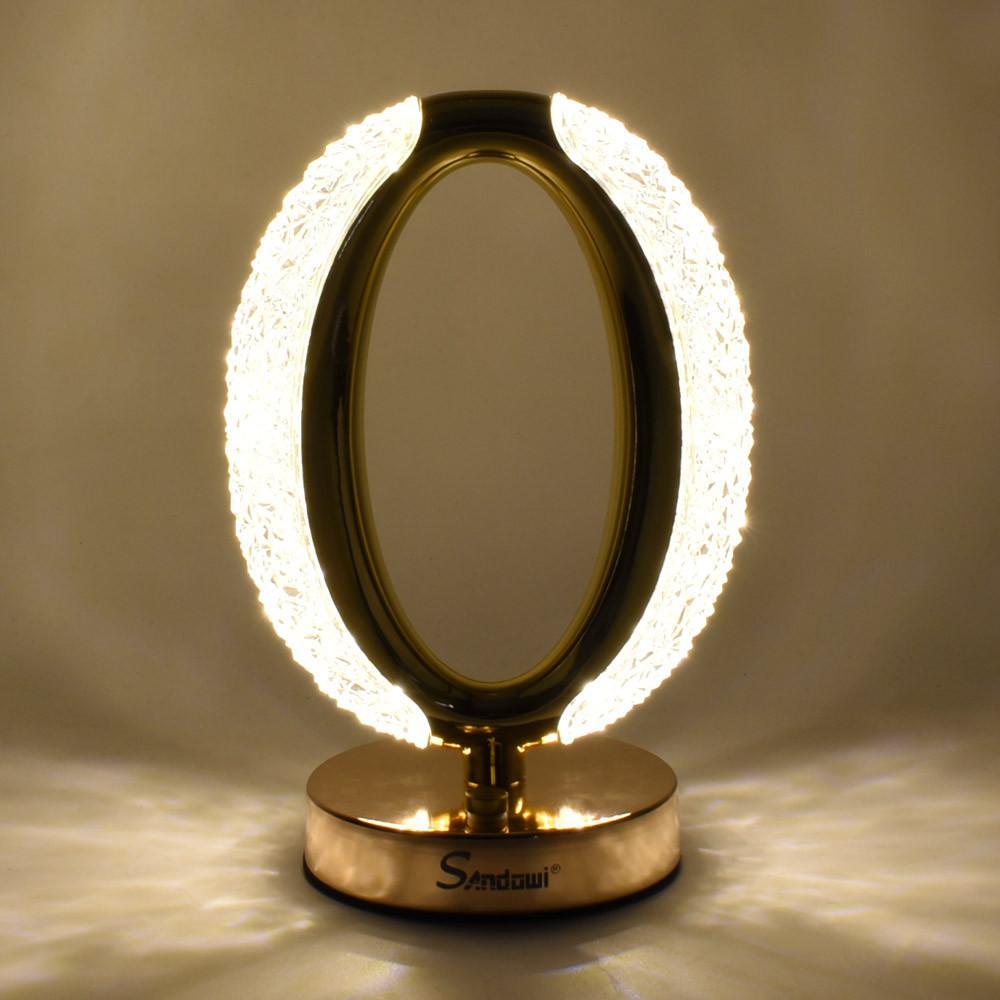 Επιτραπέζιο Διακοσμητικό Φωτιστικό LED 20.5 cm “Κρυστάλλινο” Αφής 3πλου Λευκού Φωτισμού - Εικόνα 2