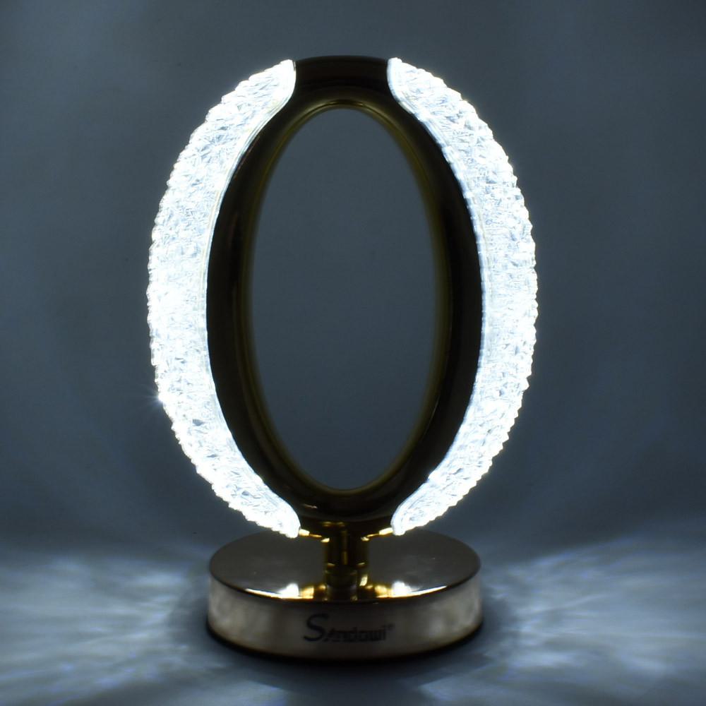 Επιτραπέζιο Διακοσμητικό Φωτιστικό LED 20.5 cm “Κρυστάλλινο” Αφής 3πλου Λευκού Φωτισμού - Εικόνα 3