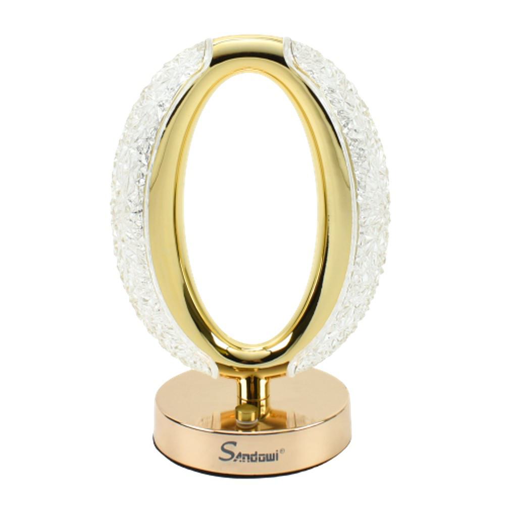 Επιτραπέζιο Διακοσμητικό Φωτιστικό LED 20.5 cm “Κρυστάλλινο” Αφής 3πλου Λευκού Φωτισμού