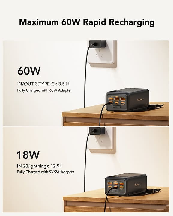 Tank Boost 56000mAh 100W Camping Power Bank για φορητό υπολογιστή - Εικόνα 6
