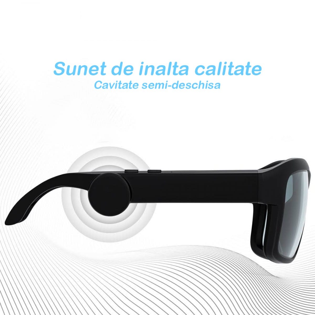 Έξυπνα γυαλιά ηλίου, bluetooth, μουσική, μαύρα - Εικόνα 4