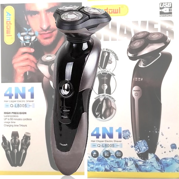 Επαναφορτιζόμενη κουρευτική ηλεκτρική ξυριστική μηχανή 4σε1