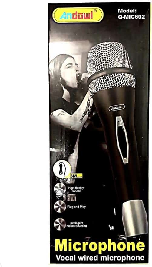 Μικρόφωνο Dynamic Singing με καλώδιο XLR 3m, για τραγούδι καραόκε - Εικόνα 3