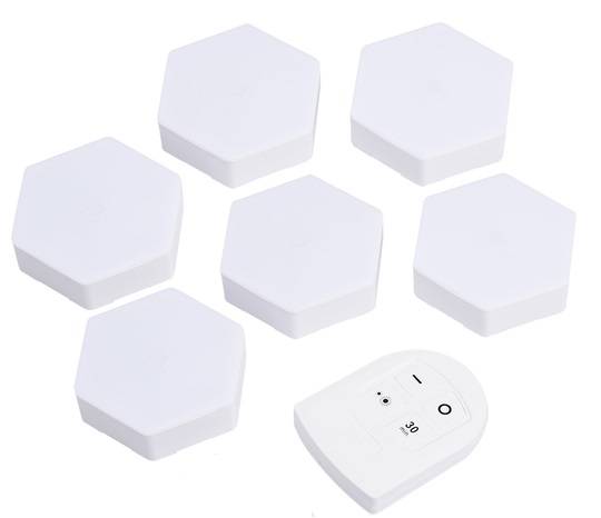 Εξαγωνικό Επιτοίχιο Φωτιστικό LED Σετ 6τμχ