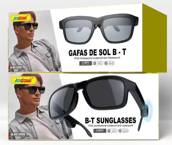 Έξυπνα γυαλιά ηλίου, bluetooth, μουσική, μαύρα - Εικόνα 8