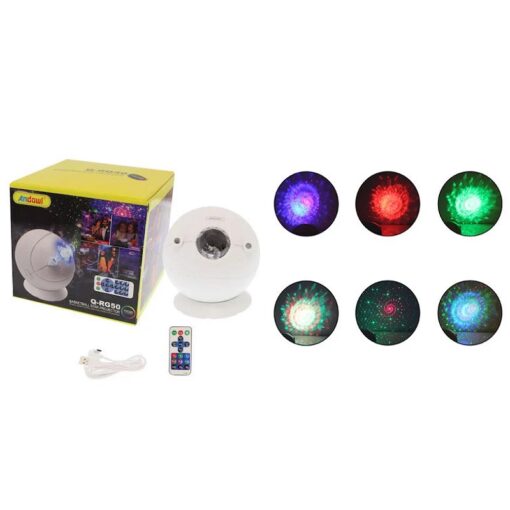 Φωτορυθμικό mini Φωτιστικό-Προτζέκτορας Μπάλα RGB με Bluetooth ηχείο και τηλεχειριστήριο - Εικόνα 2