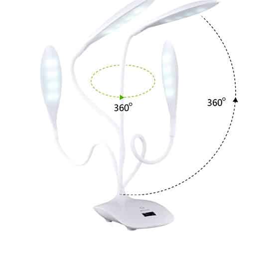 Επαναφορτιζόμενο LED Φωτιστικό Γραφείου Αφής με Εύκαμπτο Βραχίονα - Εικόνα 4