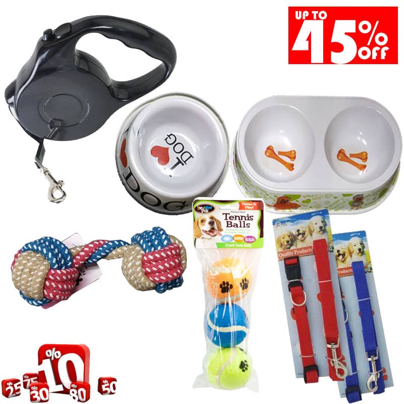 Σετ αξεσουάρ και παιχνίδια σκύλου ( 6 τεμάχια )