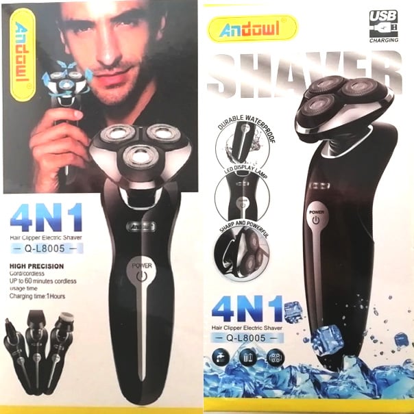 Επαναφορτιζόμενη κουρευτική ηλεκτρική ξυριστική μηχανή 4σε1 - Εικόνα 2