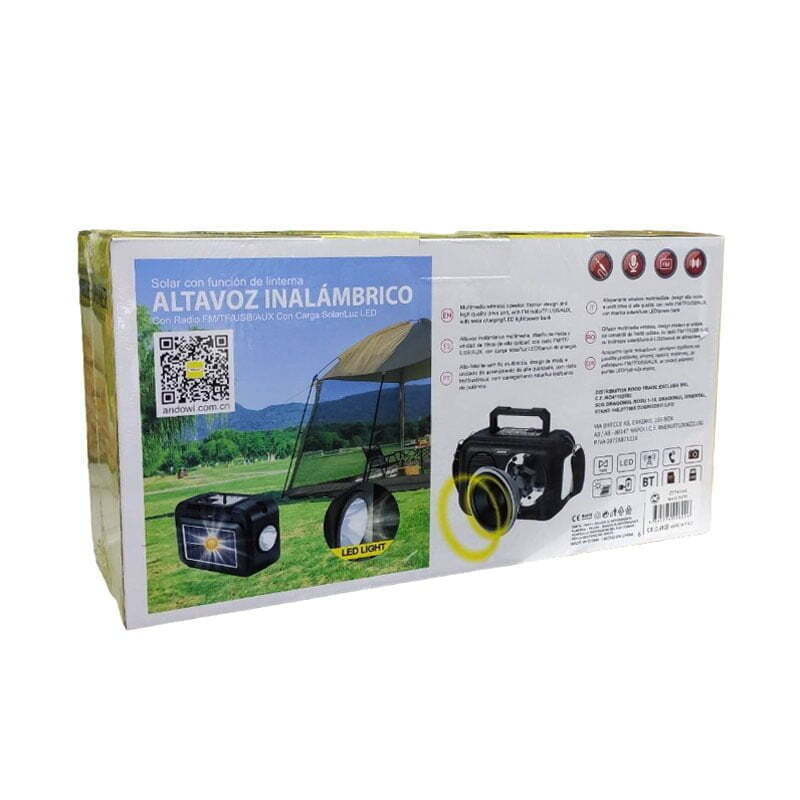 Ηλιακό Φορητό Ηχείο με USB - Εικόνα 2