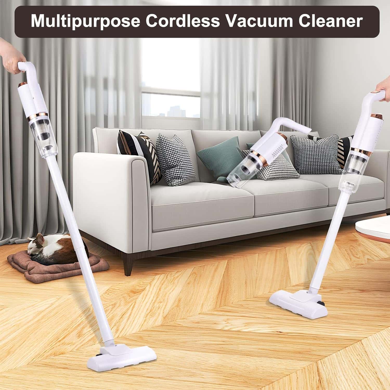 Ηλεκτρική σκουπα και σκουπάκι χειρός μπαταρίας χωρίς σακούλα - Εικόνα 5