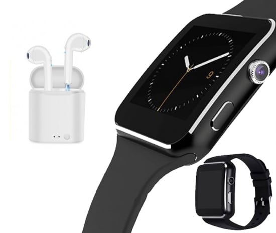 Ρολόι και κινητό τηλέφωνο 2 σε 1 ΔΩΡΟ Bluetooth Ακουστικά