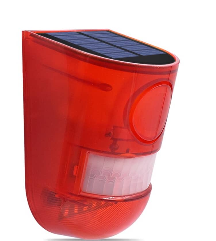 Ηλιακό αδιάβροχο φώς με αισθητήρα κίνησης και σειρήνα