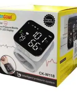 Ψηφιακό πιεσόμετρο καρπού CK-W118 με LED οθόνη και κουτί συσκευασίας.