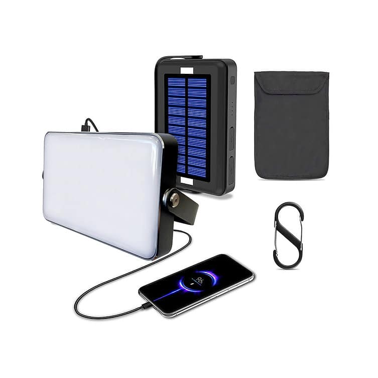 Power Bank και ισχυρός φακός με ηλιακή φόρτιση Solar Power 20000mAh - Εικόνα 3