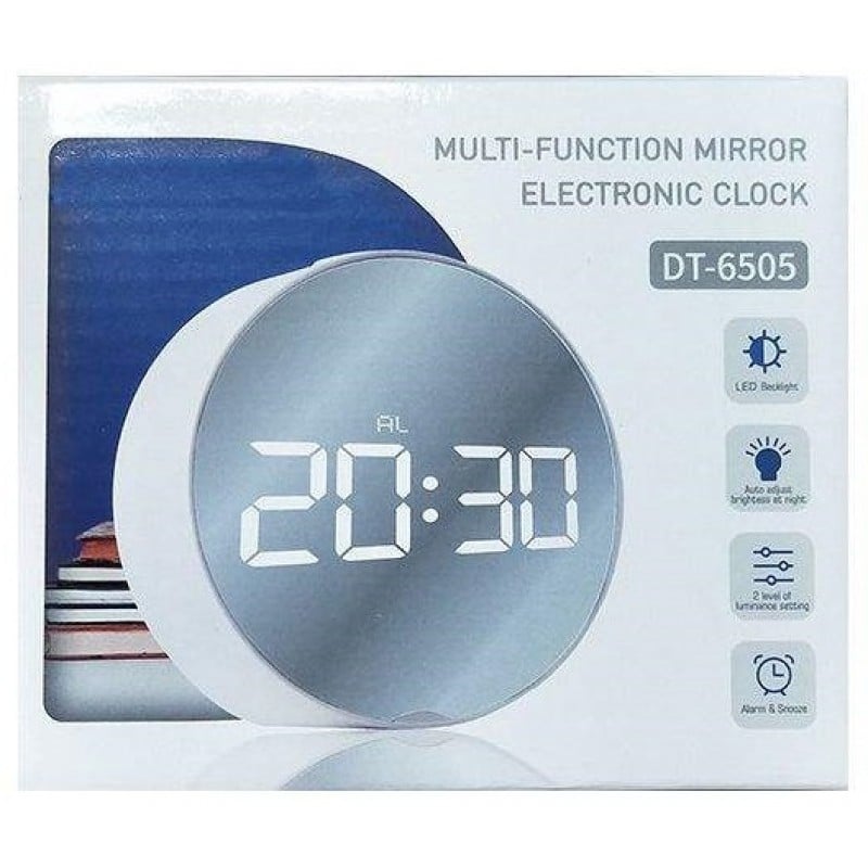 Επιτραπέζιο Ψηφιακό Ρολόι Καθρέπτης με Ξυπνητήρι, Ημερομηνία, Θερμοκρασία - Εικόνα 2