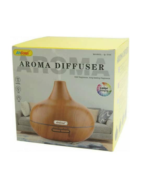 Συσκευή Αρωματοθεραπείας Υπερήχων Καφέ 400ml - Εικόνα 3