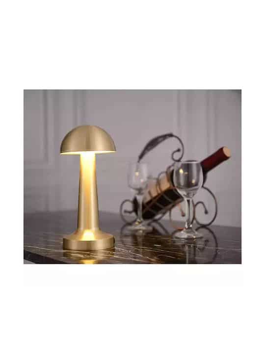 Επιτραπέζιο Διακοσμητικό Φωτιστικό LED Μπαταρίας σε Χρυσό Χρώμα Q-TL142 - Εικόνα 2