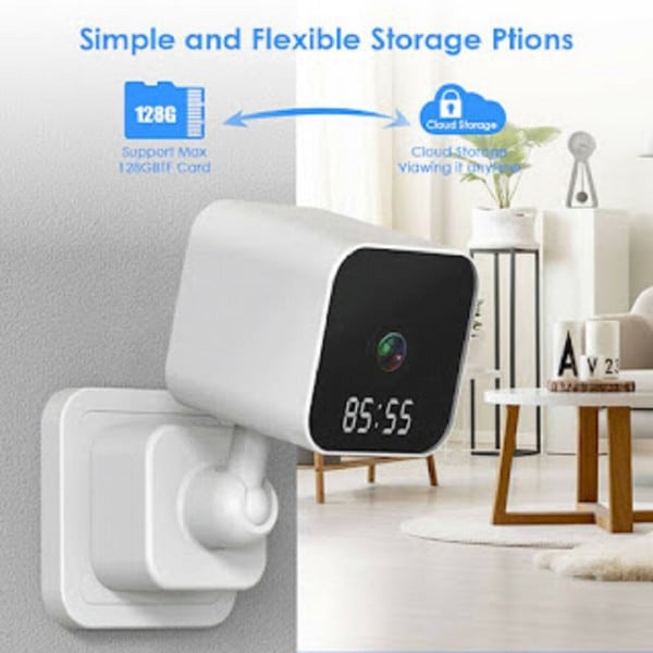 HD Camera 1080P WiFi Security IP Home Cam Night Vision Ρολόι - Εικόνα 2