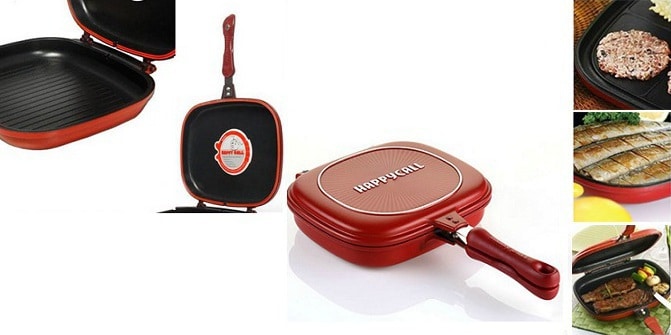 Διπλό Τηγάνι Ψησταριά για γρήγορο και υγιεινό μαγείρεμα - Εικόνα 3