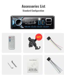 Alternative view of Ηχοσύστημα Αυτοκινήτου Πολυχρωματικό, Bluetooth, Βάση Τηλεφώνου και Έλεγχος App