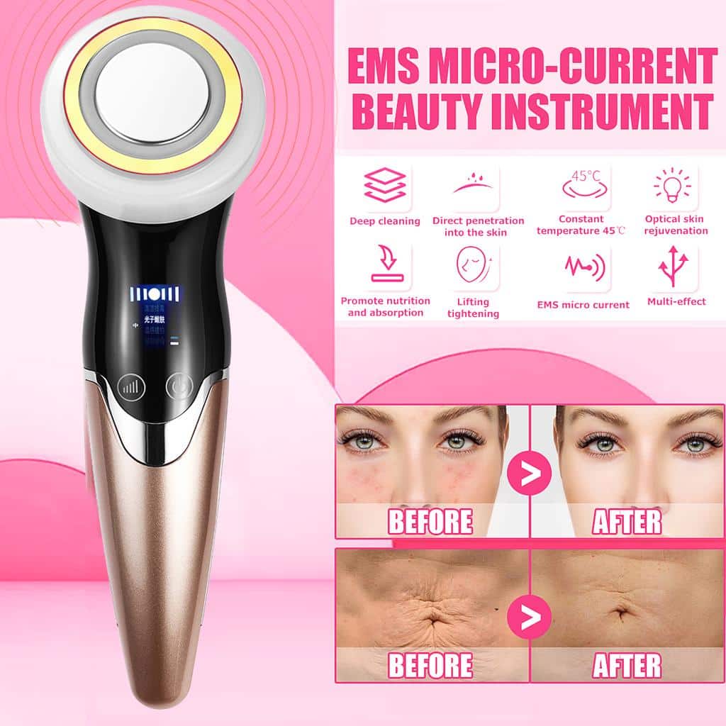 Συσκευή Ενυδάτωσης, Καθαρισμού Προσώπου και Ακμής Αρνητικών Ιόντων 4W - Εικόνα 2