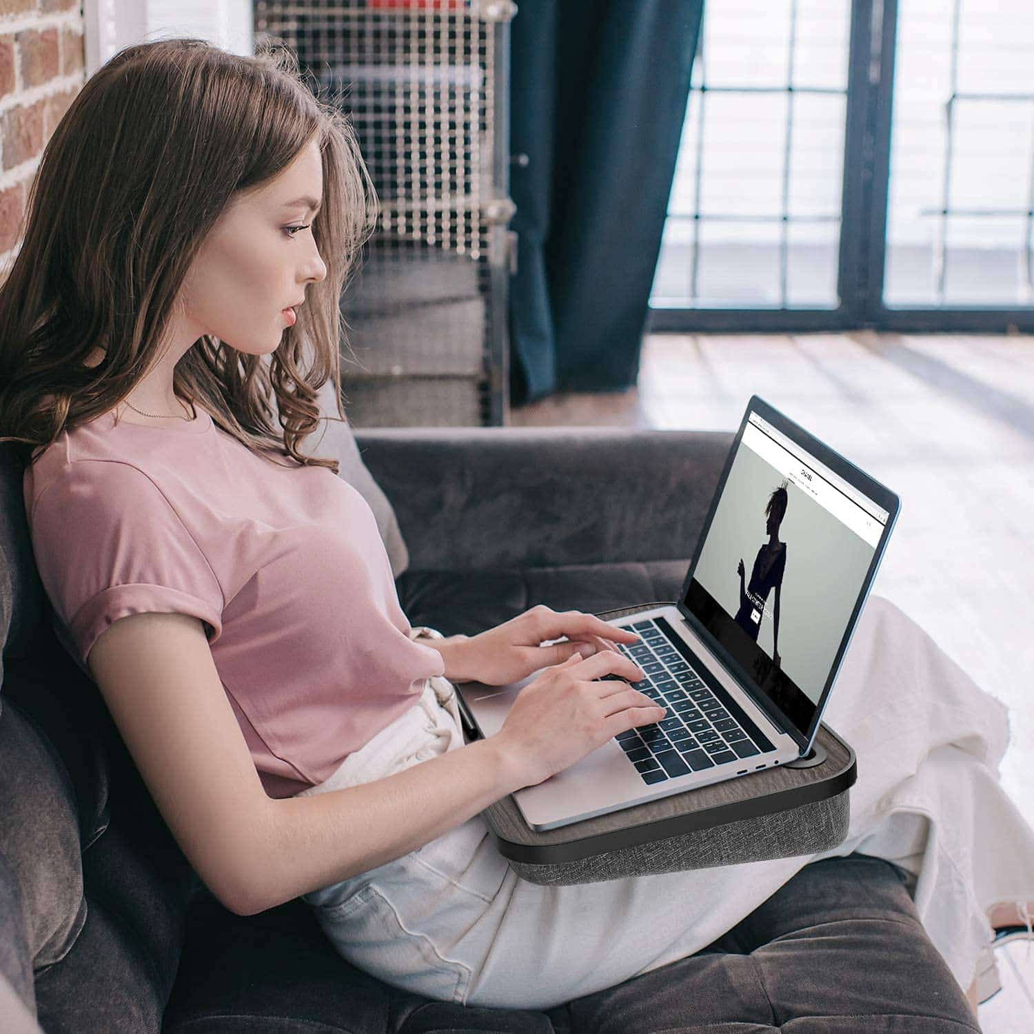 Γραφείο φορητού υπολογιστή και tablet με φως led - Εικόνα 2