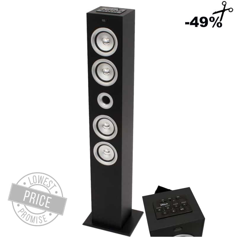 Ηχοσύστημα tower - 1 μέτρου - με 4 ηχεία & ενσωματωμένο δέκτη fm