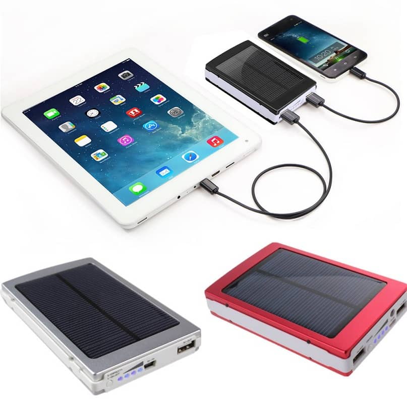 Solar Power Bank Ηλιακή Μπαταρία Φορτιστής 2,1Α και Φωτιστικό LED - Εικόνα 2
