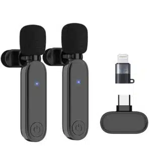2.4G Dual Channels Ασύρματο Μικρόφωνο για Κινητό Τηλέφωνο iPhone (2 Τεμάχια)