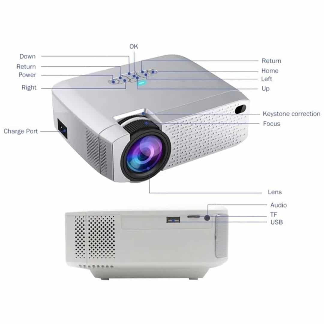 Mini Projector με Wi-Fi και Ενσωματωμένα Ηχεία 1600 ANSI Lumens - Εικόνα 2