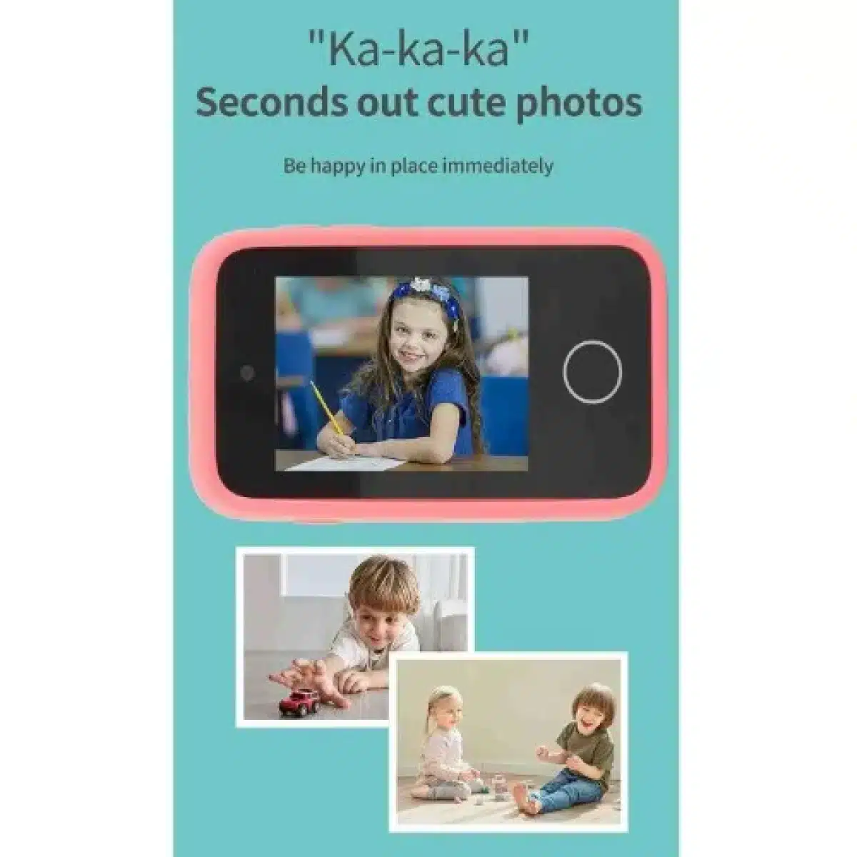 Μίνι Παιδικό SmartPhone 2,8” με διπλή κάμερα 48MP 1080P MP3 Player Andowl P40 Ροζ - Εικόνα 3